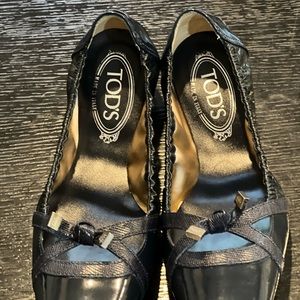 Ballerina flats shoes excellent condition, navy blue .